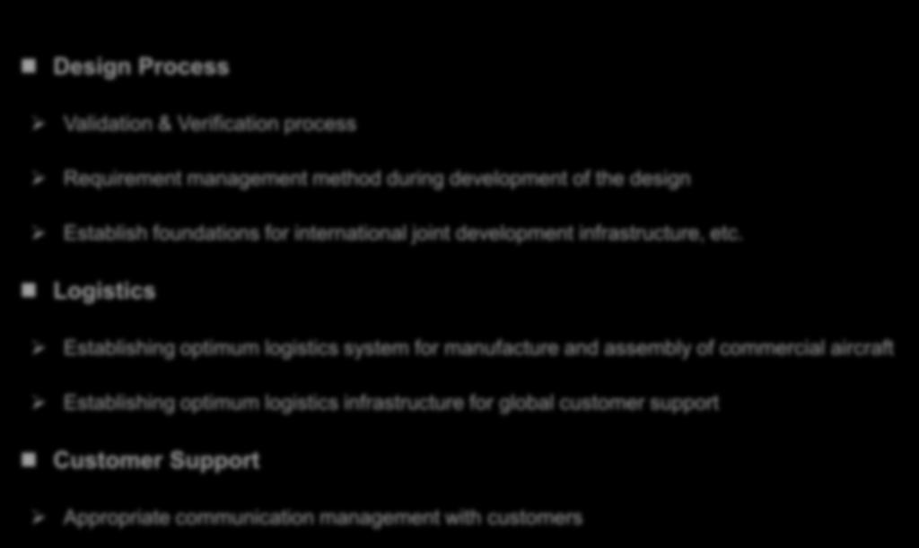 Logistics Establishing optimum logistics system for manufacture and assembly of commercial aircraft Establishing optimum logistics infrastructure for