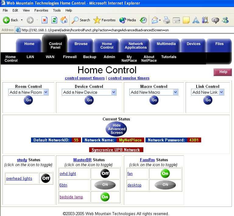 A screenshot showing the NetPlace user interface with multiple devices installed. General When programming devices using Upstart or Netplace, a specific process should be followed: 1.