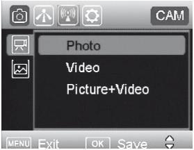 Custom Settings. Video Mode: You can further set the Video Size and Video Length.