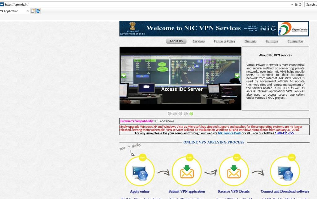 16. To disconnect the VPN session, click on the