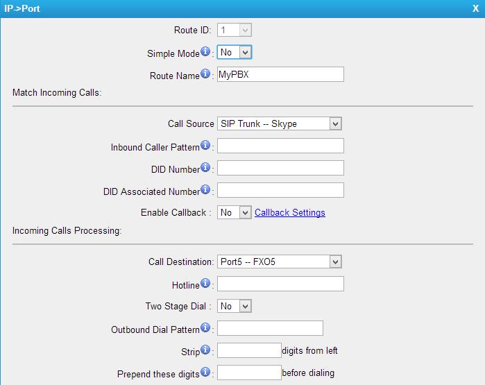 Figure 4-15 Detailed Mode Route Table 4-12 of Match Incoming Calls Settings Call Source Choose the trunk or trunk group for the incoming calls.