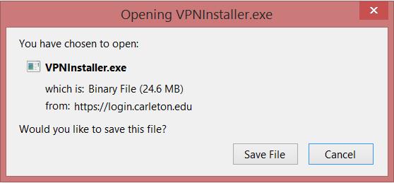 4. Once the code is entered, the webpage will load like this: 5. 6. Click the link for "Windows Installer" A window may open asking you to save the file.