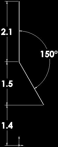 Draw a line starting directly above the but do not draw the line to the, Fig. 2. Draw a second line from the end of the first line at an angle to the right.