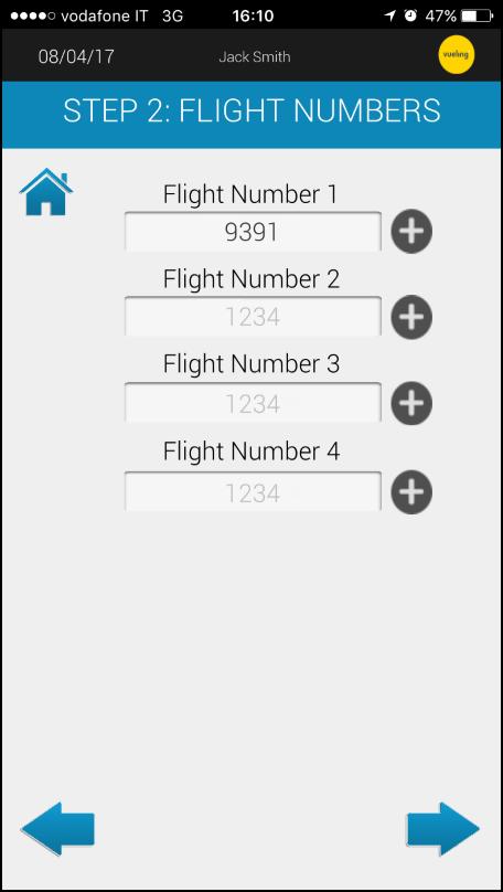 2.2 Drop Step 2 (Flight Number) Insert Flight or Flights number as necessary.