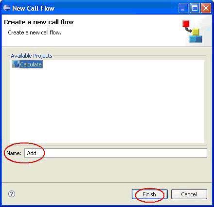Figure 4: Name the new call flow file. This is the name of the sub-flow. Step 3 Create the appropriate call flow logic for the sub-flow using Dialog Designer.