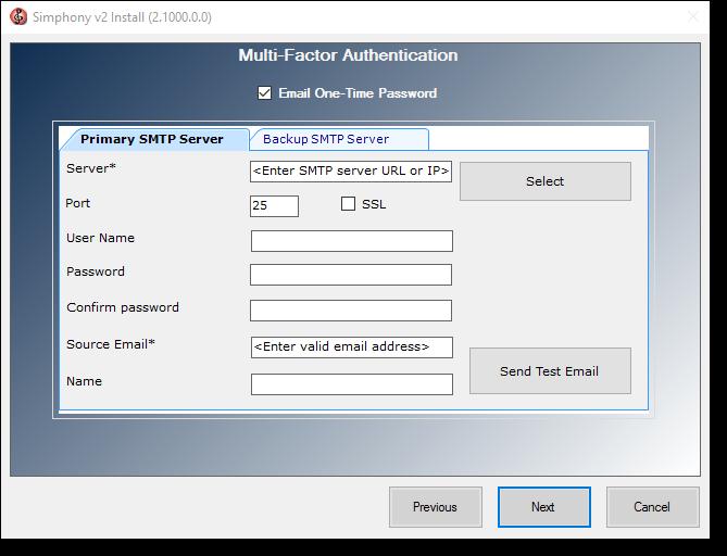 make edits in the EMC for individual enterprises (or organizations) that might have differing SMTP servers or settings from each other.