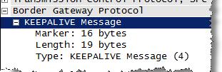 Keepalive BGP UPDATE Message Used to advertise or withdraw a prefix Includes Withdrawn routes List of routes that should be discarded NLRI
