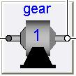 The robot motor. The robot gearbox. View the component gear in a similar way as for the other components. It shows the gearbox and the model of friction of the bearings and elasticity of the shafts.