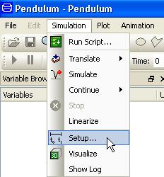 To enter the simulation mode, click on the tab Simulation at the bottom right of the main window.