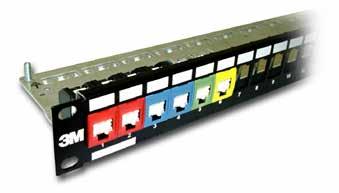 In the classic version the panel automatically provides earth connection to FTP or STP jacks upon insertion into patch panel.