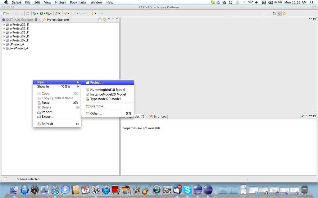 2.5 Launch EAXML Demonstrator Create an Eclipse launch application to run the EAXML demonstrator.