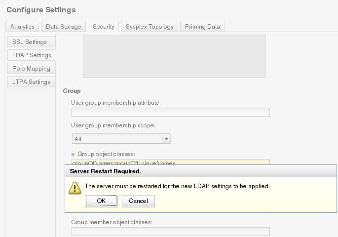 Security set up LDAP 38 Apply, then confirm zaware