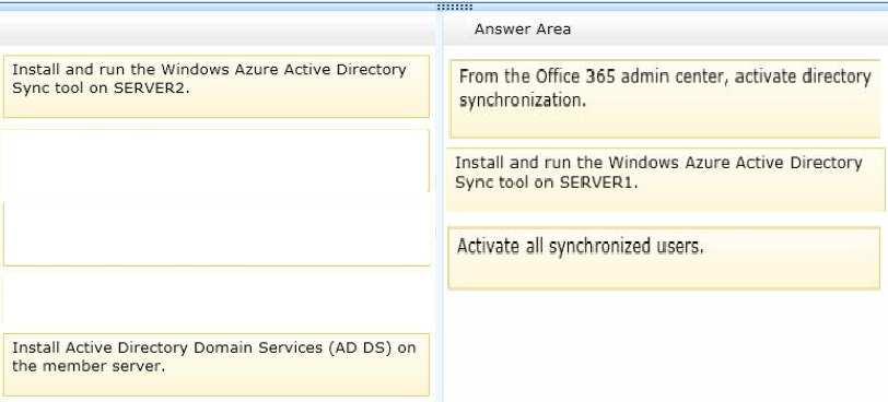 /Reference: Ref: http://technet.microsoft.com/en-us/library/jj151831.aspx QUESTION 85 An organization prepares to migrate to Office 365.