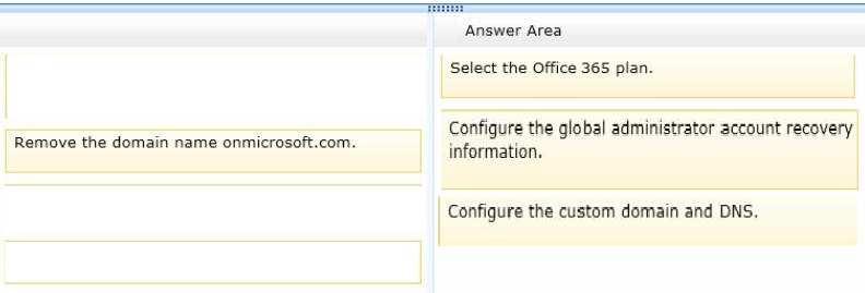 /Reference: Ref: http://office.microsoft.com/en-gb/office365-suite-help/add-your-domain-to-office-365- HA102818660.aspx QUESTION 87 A company deploys an Office 365 tenant.