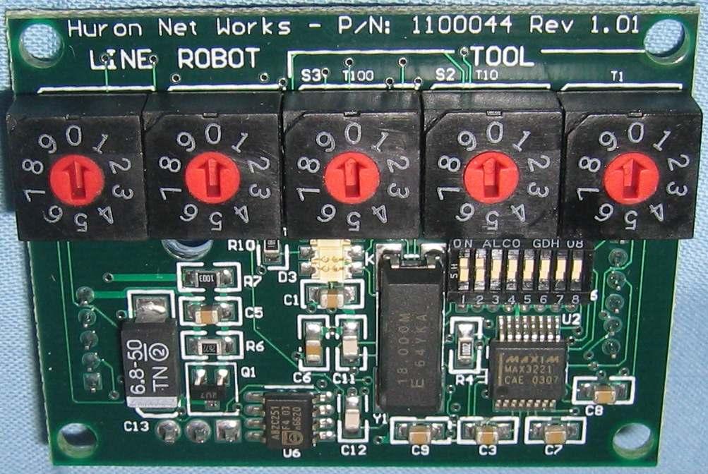 XChange Sigma DeviceNet Modules 11 Tool Side Board Baud Rate Table Switches 1 and 2 are used to define the baud rate.