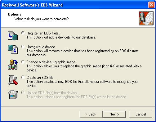 10 Solution With the option Register an EDS file(s) selected, click Next to continue.