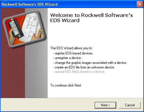 Wizard, which will assist with registering the WAGO EDS file. NOTE: WAGO EDS files are available for download from the WAGO website.