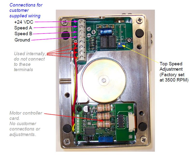 This bottom view in Figure 4 (next page) shows where the terminal block is placed on the printed circuit card. Please note that only the top four screw terminal positions are available for your usage.