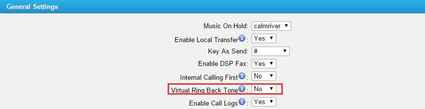 12. Added Virtual Ring Back Tone feature.