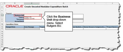 ENTERING INFORMATION WITHIN THE BATCH SPREADSHEET 8.