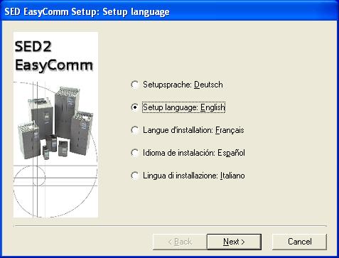 SED2 EasyComm Startup and Operating Instructions 2.