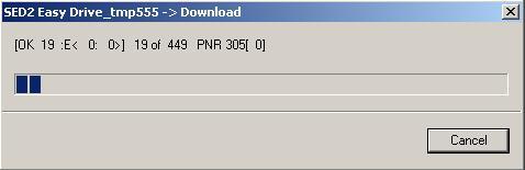 SED2 EasyComm Startup and Operating Instructions 2. An Open dialog box appears to select the name of the parameter set to be downloaded.