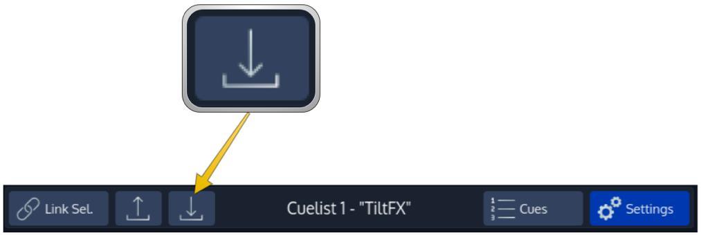 Select the Cuelist you would like to edit from a Cuelist Split Widget.