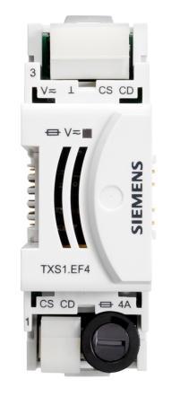 2A to power TX-I/O modules and peripheral devices. Up to 4 TX-I/O Power Supplies can be operated in parallel, with a maximum of two per DIN rail.