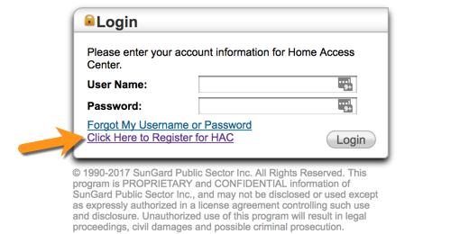 The Home Access Center page will open and you will be prompted to provide your login information. You won t have that information until you activate the account.