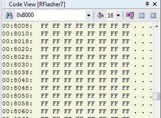 2. First steps with RFlasher 2.2 File loading This button allows you to load the content of an object file into the PC memory that is used by RFlasher prior to programming the target device's memory.