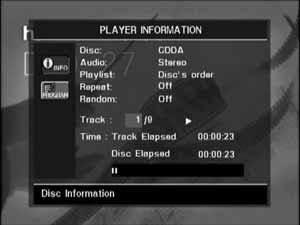 Press the Info Button A to display the Player Information menu.