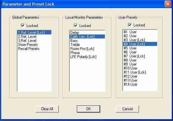 <Lock> Press this button to access the <Lock> menu as shown in Fig 7.