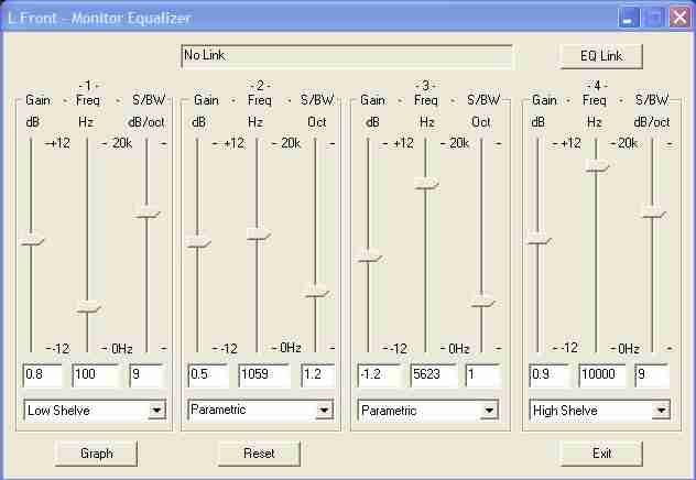 Monitor Parameters /cont. <LFE Gain> This function is only available on the subwoofers. The fader can be used to boost or cut the gain of the LFE channel in the range of -6 to +8dB.
