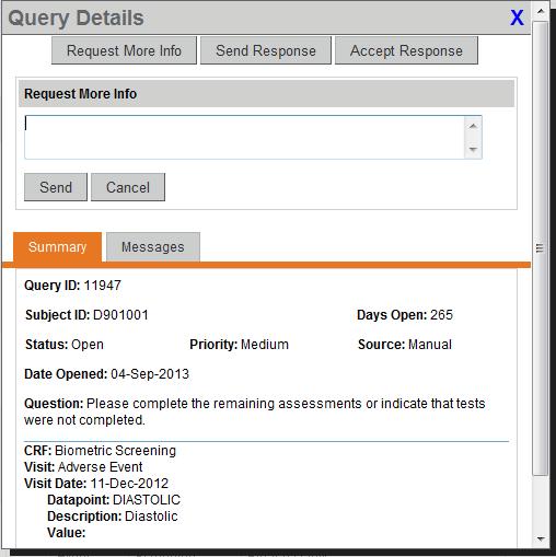 Auto Query Auto queries are generated from predetermined edit checks to validate the data entered in a CRF.