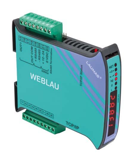 INTERNET 8 WEBLAU for W and TLB series instruments max 8 instruments via RS485 WEB SERVER MASTER (REMOTE MAINTENANCE) The WEBLAU device is a useful support for all installers/dealers of Laumas