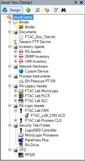 FactoryTalk Directory in FactoryTalk AssetCentre BENEFITS The FactoryTalk Directory is a critical component within the