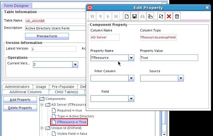 Screenshot 4: Setting ITResource Property» Lookup by Query OIM 9.1.x and 11.1.1.x supported lookups of type Lookup by query. OIM 11.1.2.x does not support lookups of type Lookup by query.
