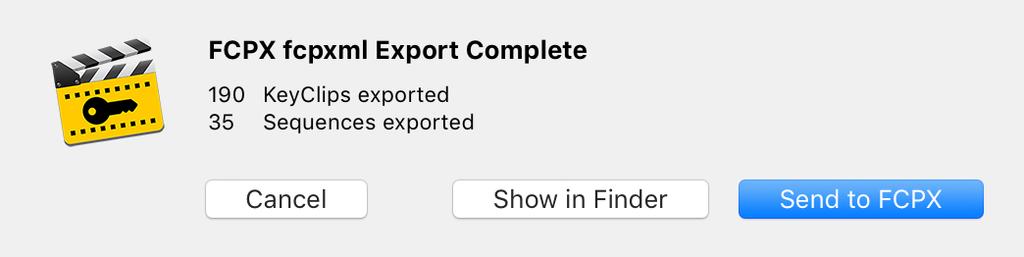 Auto-Export XML to Final Cut Pro X.