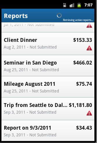 For more intricate expenses: Add car mileage/kilometers expenses from the home screen. To make more extensive edits, edit the transaction once it is attached to an expense report.