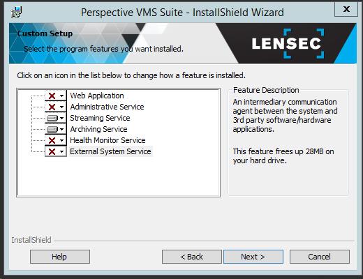 Distributed Architecture When installing Perspective across multiple servers, it may be necessary to run the installation wizard in Custom mode in order to install only the Streaming and