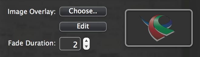 The "Graphic Overlay" option lets you specify and place a graphic that