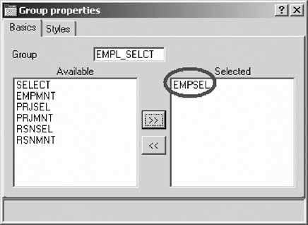 6. Close the Group Properties notebook. Click the X in the top right corner of the Group Properties notebook. You have finished creating a group.