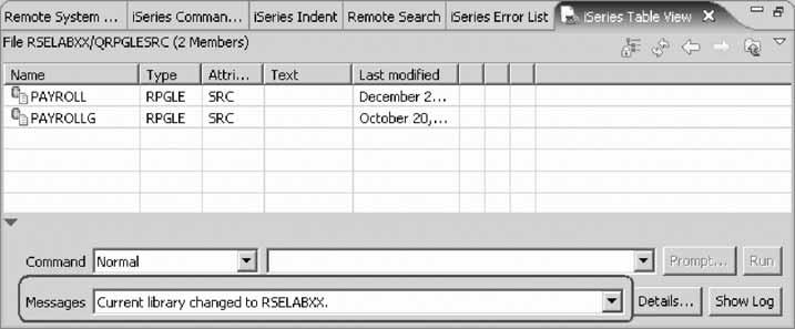 4. Back in the workbench in the Remote Systems view, right-click Library list and click Refresh. 5.