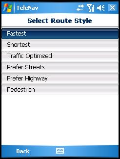 Route Style You can modify the Route Style for your trip by selecting one of the following options: Fastest - This default Route Style finds the fastest driving route.