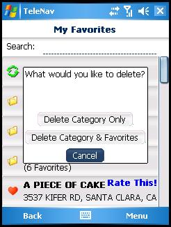 4. If you have chosen to delete a category folder, you will be presented with the following options: Delete Category Only - Delete just the category.