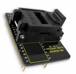 The adapters can be used with either the OTP programming module supplied with the Crimzon ICE, or with the ZLF645 development board.