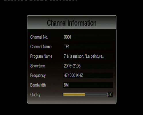 III.1.5 Channel Information Provide the information of current service s system parameters and signal information. 1.