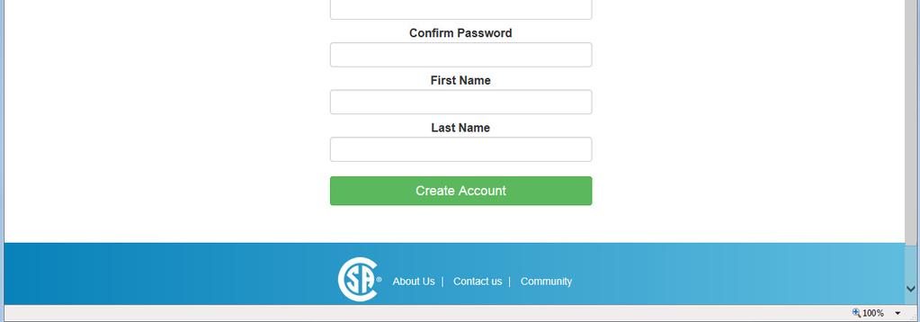Creating an Account 1) Register your account: fill all the fields as shown below, then click