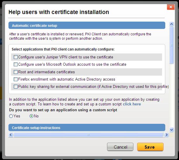 Advanced End-point Automation Certificate requested Now what?