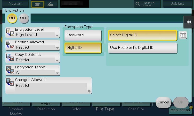 .6. Encrypting a PDF Document To encrypt a PDF document, use the digital certificate registered in the PKI card.